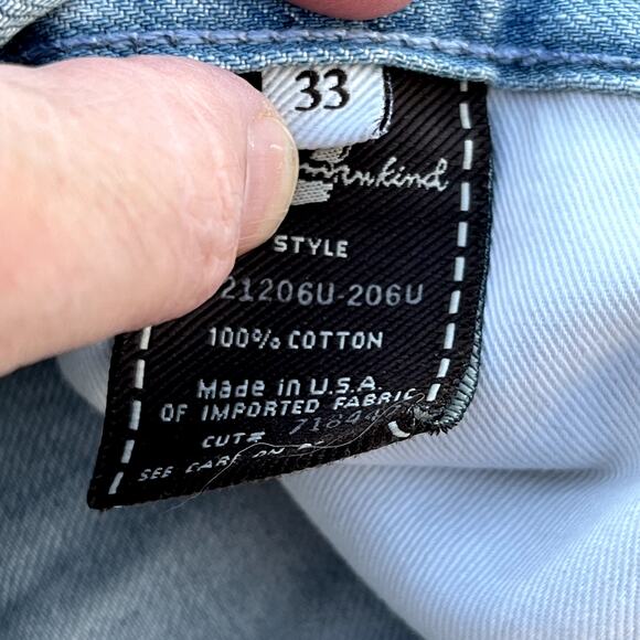 7 Seven For All Mankind Relaxed Light Wash Distressed Denim Jeans Mens 33 Long - Picture 9 of 11